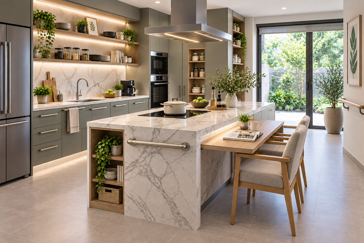 Senior-friendly accessible kitchen